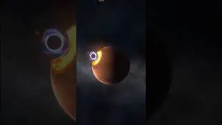 A planet being eaten by a black hole📛