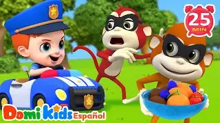 Bebé policía, persigue al ladrón | Canciones de Animales para Niños | Domi Kids Fiesta Animal