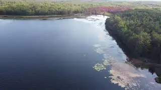 DJI Mini SE drone - Cap Pele Poucette Lake.   First above water test.