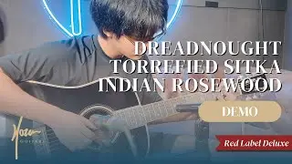 Hozen Guitars | Dreadnought | Torrefied Sitka Spruce Indian Rosewood  | Red Deluxe