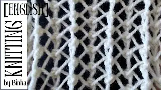 [English] Аn elegant, trendy openwork one-row repeat knitting pattern. How to knit.