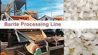 How to process the barite ? The barite processing line with jig machine #mineralprocessing  #barite