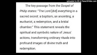 The Life of Jesus as an Acted Parable: The Gospel of Philip