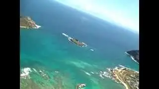 Aerial footage of hang gliding at Makapu'u, Oahu, Hawaii