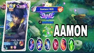 INSANE AAMON OUTPLAYS! Instant Kill + High Burst Build | Top Global Aamon By mels faiyazz.
