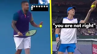 Kyrgios vs Sinner ● Same Situation But Different Reactions (LAVA VS ICE)