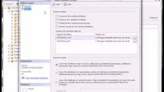 Restore Database in SQL Server 2005