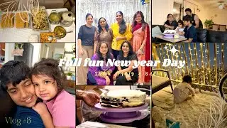 Vlog # 3✨🥰usa New Year Celebration After 15 Years 🎉 | Homemade Cake & Party Evening😍#diml #usa 