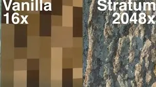 Stratum 2048x vs Vanilla 16x texture comparision