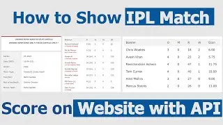 How to Show IPL Match Score on Website with API