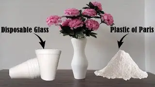 Making Vase using Plastic of Paris | Easy #diy