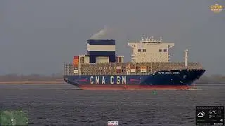 Riesiger Containerfrachter FAST LEER vor Grauerort! 😲 | CMA CGM JACQUES JOSEPH auf der Elbe