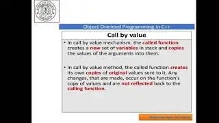 Call by Value & Call by Reference