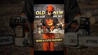 Stihl MS 036 vs MS 362 | Cut Speed Test #stihlsaw #chainsaw #shorts