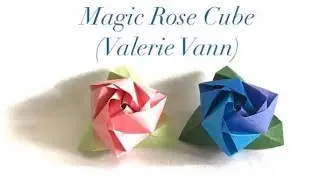 Origami Tutorial - How To Fold l Magic Rose Cube 🥀 (Valerie Vann) | Fun Origami | Valentine&rsquo;s Day