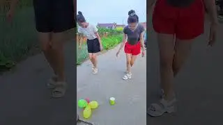 Knee Pong Challenge with a Twist! 🏆 Who Wins the Eggplant Prize?
