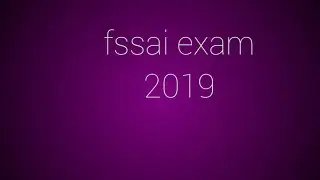 fssai previous year questions part 1