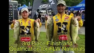 3rd Place Finish on Kentucky Lake, FLW College Bass Fishing Tournament