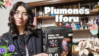 Probando los plumones Iforu doble punta 168 colores