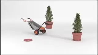 Worx Aerocart Multifunction 2 Wheeled Yard Cart, Dolly, and Wheelbarrow with Flat Free Tires   WG050
