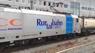 (HD)Rurtalbahn Cargo 186 423-0 & V204 Depart Eindhoven 25/5/16