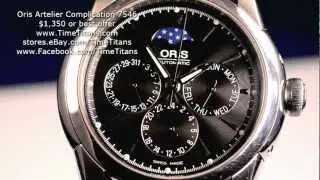 Oris Artelier Complication Moonphase Day Date 24 Hours 7546