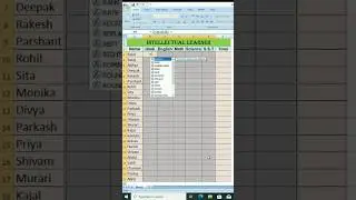 Excel Interview Questions Students Marksheet in Excel #shorts #computer #excel #tricks