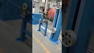 Sheath cable active unwinding + meter + double take-up machine