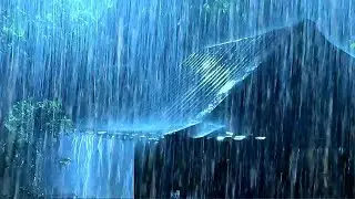 Beat Stress & Goodbye Insomnia in 3 Minutes with Heavy Rain,Thunder Sounds on a Tin Roof at Night