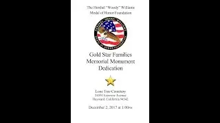 Gold Star Families Memorial Dedication,  December 2,  2017 HD 1080p