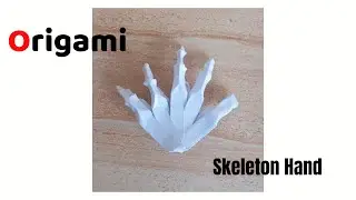 How to make an Origami Paper Skeleton Hand with a square piece of paper 