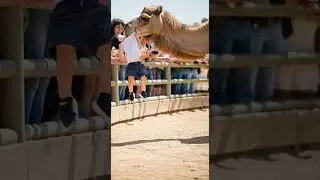 Hero Camel! Saves the child in an unbelievable moment ❤️🐪  #animalhero #camel #savebaby #resuce