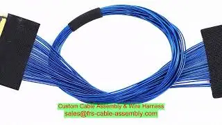 MHF4 AWG26 wire harness ODM for industrial Ethernet switch labelled and serialized