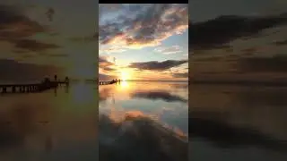 sunset in the ocean..