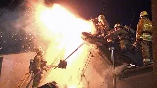 Digging out an Attic Fire / LAFD