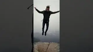 Real Fear Before the Jump 😨 | Cliff Jump Into Airbag | Human Reactions Look Too Real | AI Spectrix