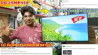 Lg 24MP450 Height Adjustable Monitor Review  | 75Hz Gaming Monitor with Vga,Hdmi,Dp Port | tech2tech