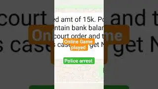 Online Game played police arrest,Bank account lien #legalonlineadvice #onlinegaming