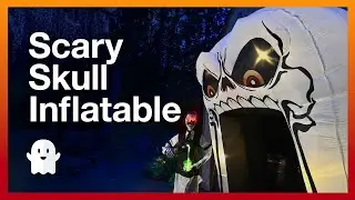 9.5' Inflatable Skull Archway for my Underworld Speakeasy.  From Halloween Costumes. Unboxing/Review