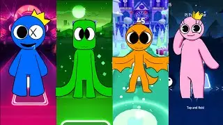 Tiles Hop in Rainbow Friends - Blue Vs Green Vs Orange Vs Pink