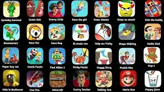 Spranky Survival,Save The Girl,Draw to smash,DJ Music Run,Death Puzzle,Huggy Story,Free Faire 
