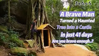 Seeking Peace: Wealthy Man Survives 41 Days Alone in the Forest and Builds a Small Castle #survival