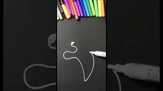 How to draw one line abstract cat lover #art #challenge #fun #onelinedrawing #shorts