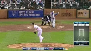 TOR@MIN: Donaldson crushes a three-run shot to center