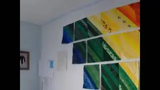 Rainbow string quilt - update April 2024
