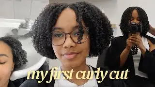 curly haircut vlog 💇🏽&zwj;♀️ my first natural hair salon experience