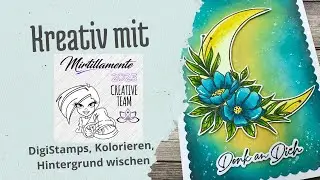 Kreativ mit...Mirtillamente | Digistamps, Kolorieren, Blending Hintergrund