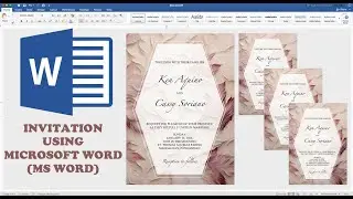 PINK AND CREAM | How to make WEDDING INVITATION in Microsoft Word | Cassy Soriano