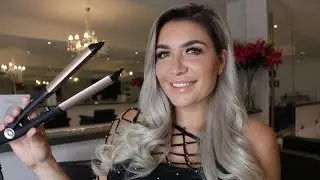 CURLING TAPE HAIR EXTENSIONS WITH PRIMARK 2 in 1 STRAIGHTENING/CURLING IRON