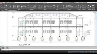 Gambar Potongan. Gedung Sekolah 2 Lantai 6 Kelas Di Lahan 9x30 M. Revisi (2)